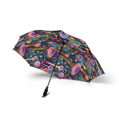 Surreal Seascape Forest Foldable Umbrella - Compact Semi-Automatic Travel Umbrella
