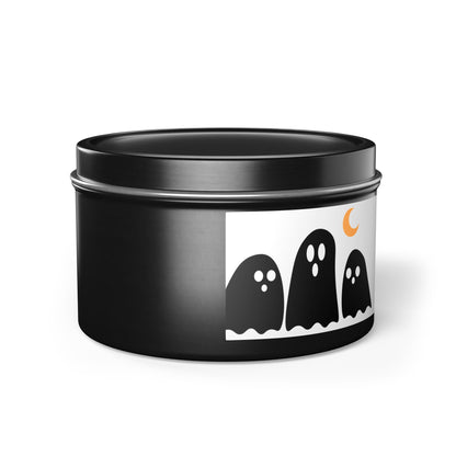 Spooky Specter Glow Tin Candle. Ghostly Glow To Go. Available in 2 sizes, 3 finishes, and 5 scents.