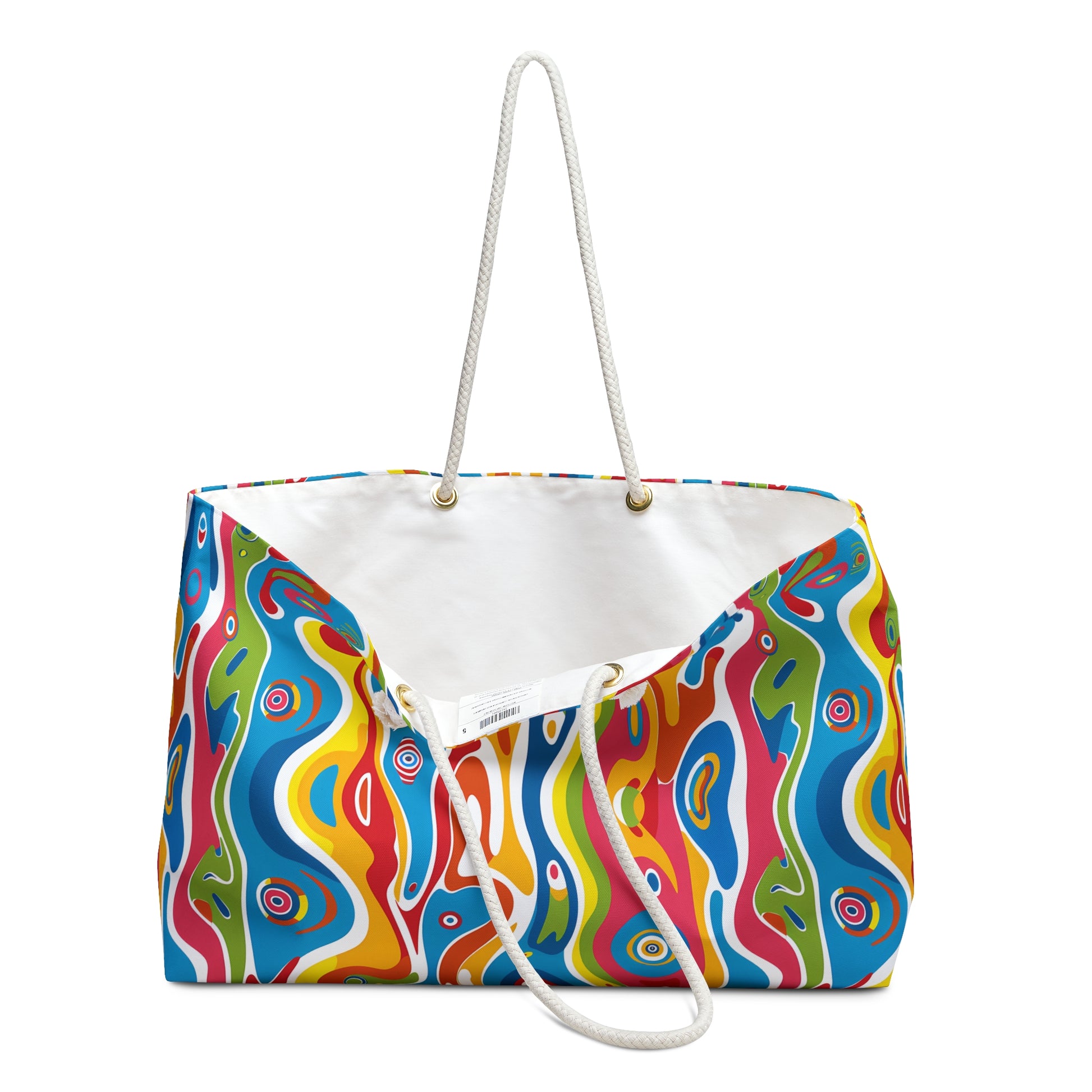 Melting Mirage Weekender Bag - Flow with the Colors - Where Surreal Art Meets Your Next Adventure!