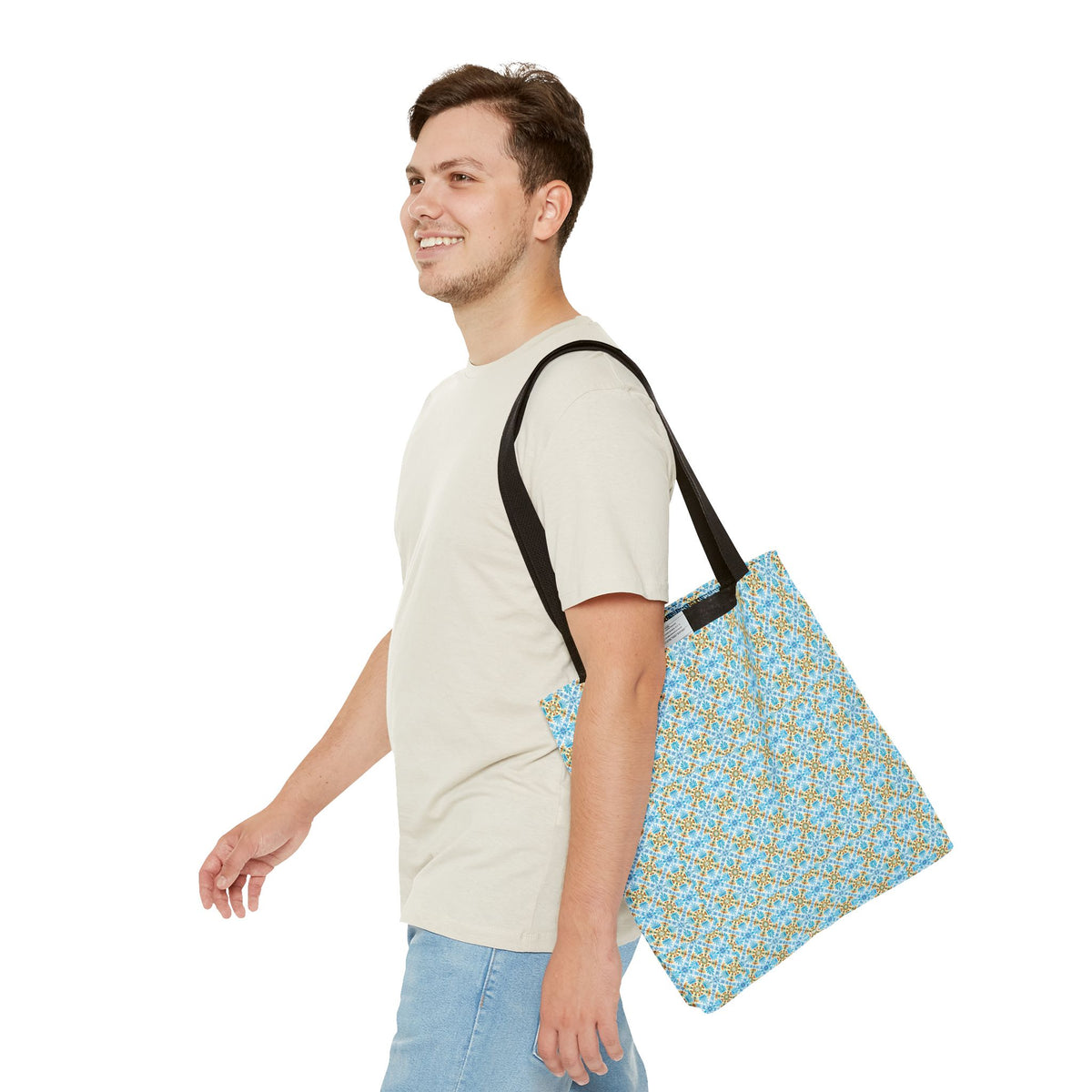 Mediterranean Mosaic Tote Bag - Cool, Calm, Collected - Carry Mediterranean Charm Everywhere! Available in 3 sizes.
