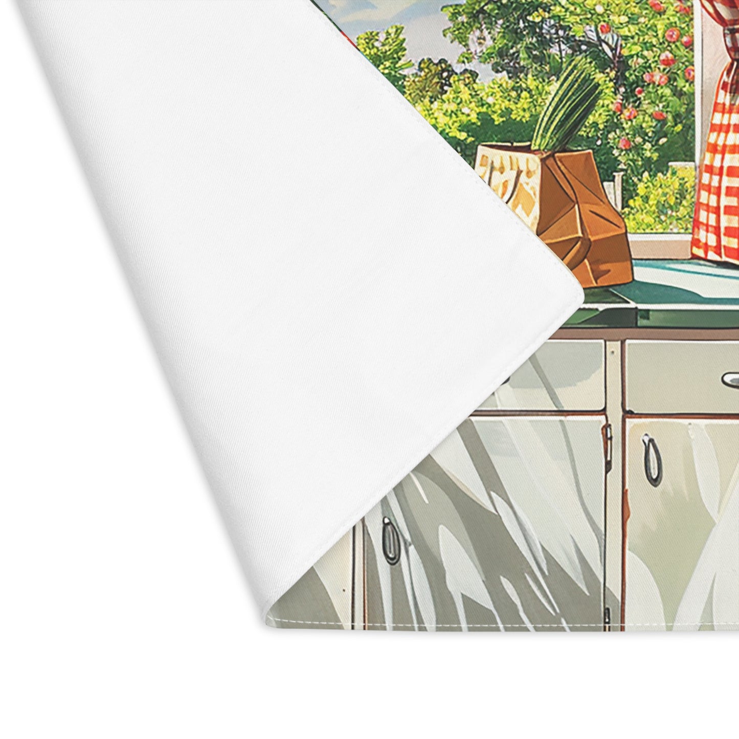 Retro Kitchen Charm Placemat - 18" x 14".