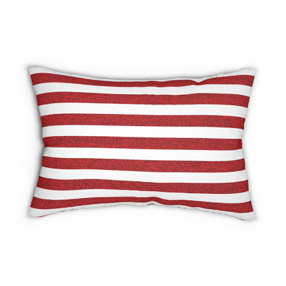 Sparkle Stripes Lumbar Pillow - Spun Polyester - Double-Sided Print - Concealed Zipper - 20" x 14"