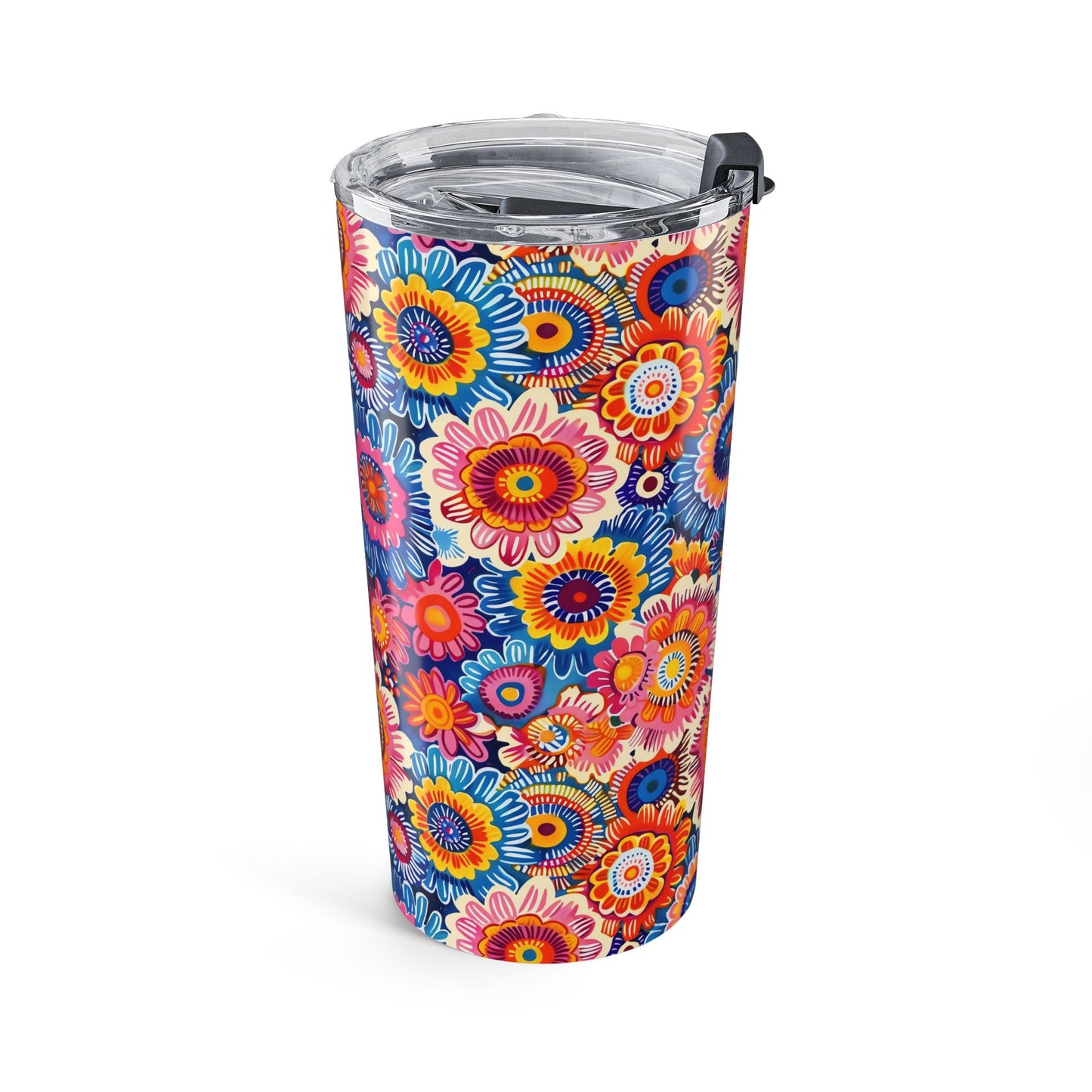 Crayon Blossom Whimsy Insulated Tumbler - 20 oz. Stainless Steel, Glossy Finish