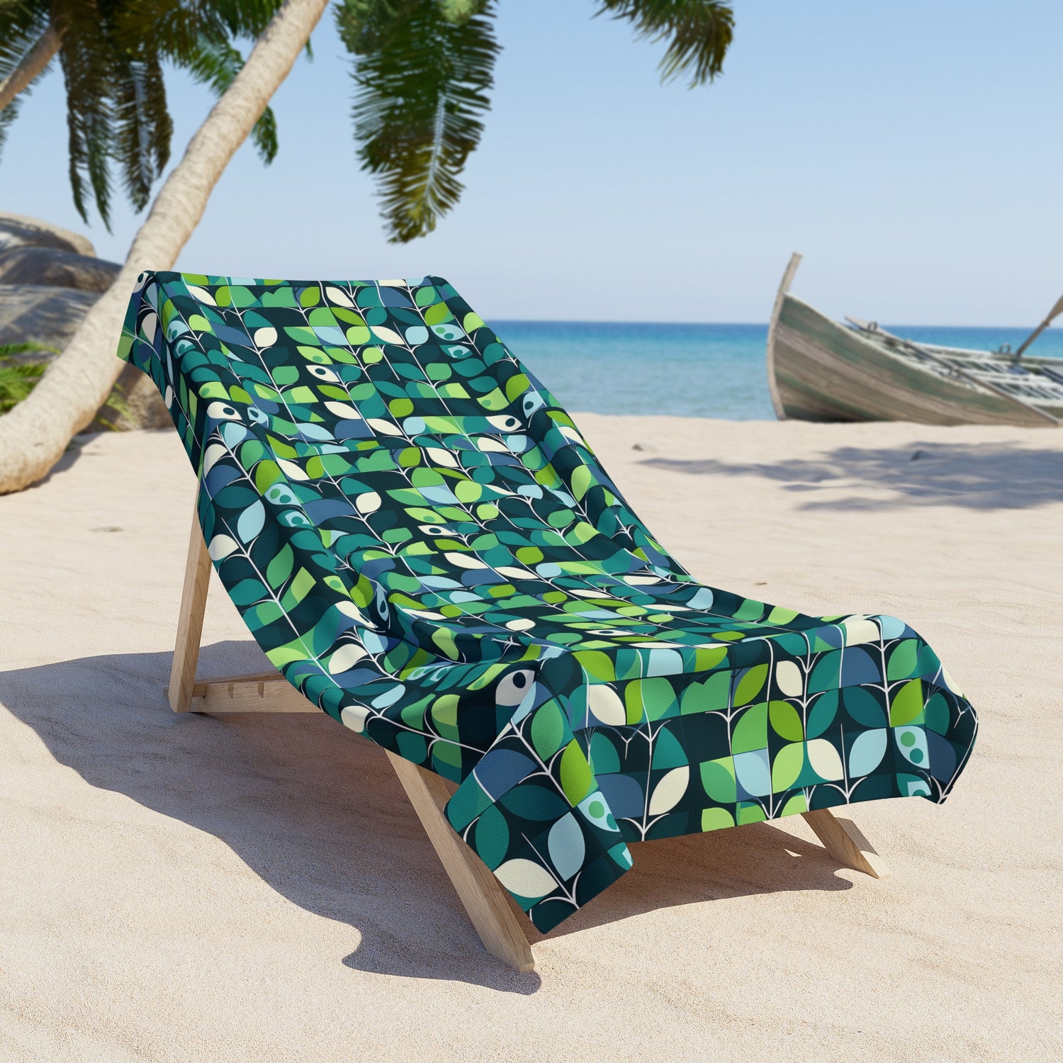 1960s Groovy Mod Luxurious Beach Towel - Where Mod Meets Comfort! Available in 2 sizes.