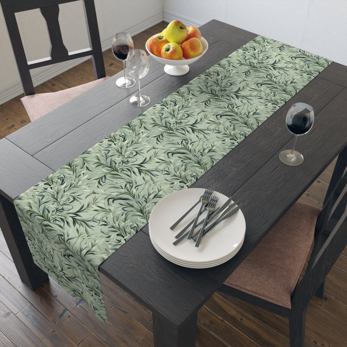 Vintage Vines Table Runner - Cotton Twill - Available in 2 sizes: 16" x 72" and 16" x 90".
