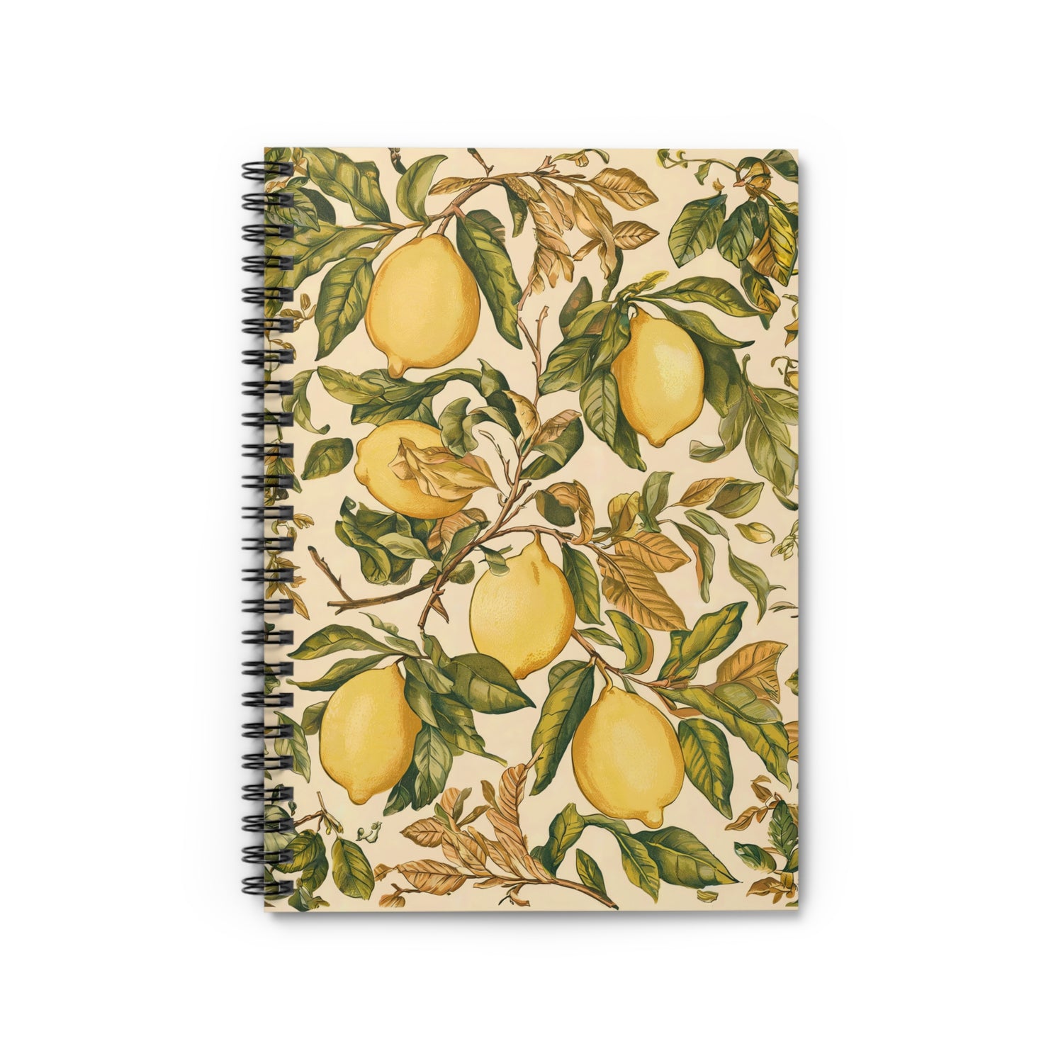 Botanical Lemons Chic Spiral Notebook - Ruled Line - For Those Who Write with Flair!