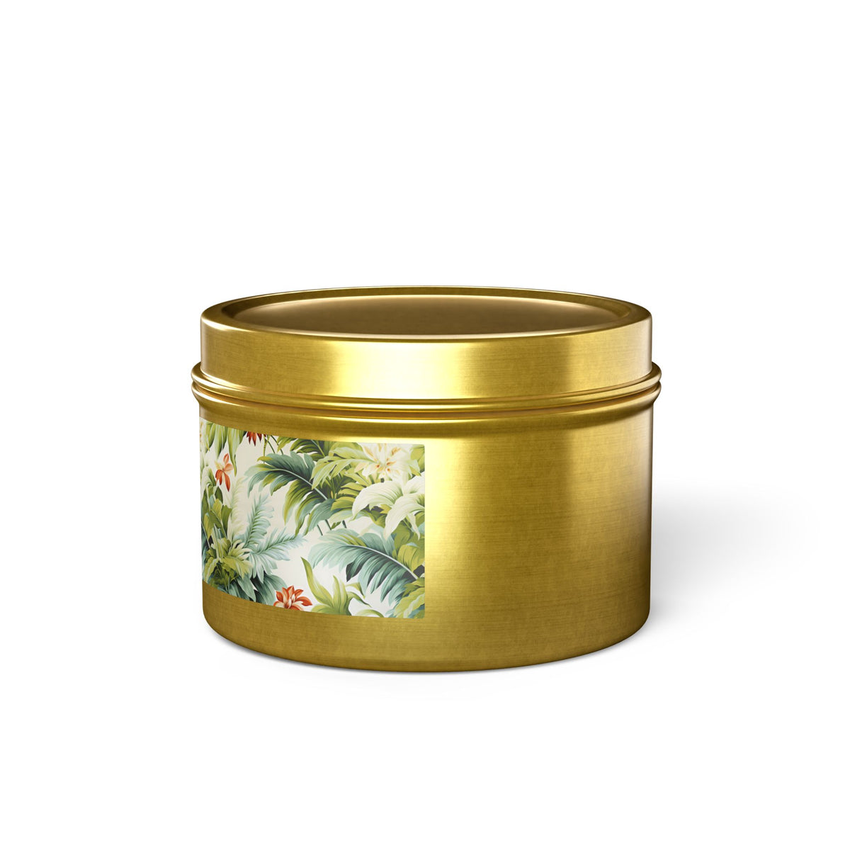 Tropical St. Lucia Palms Tin Candle. Island Serenity To Go. Available in 2 sizes, 3 finishes, and 5 scents.