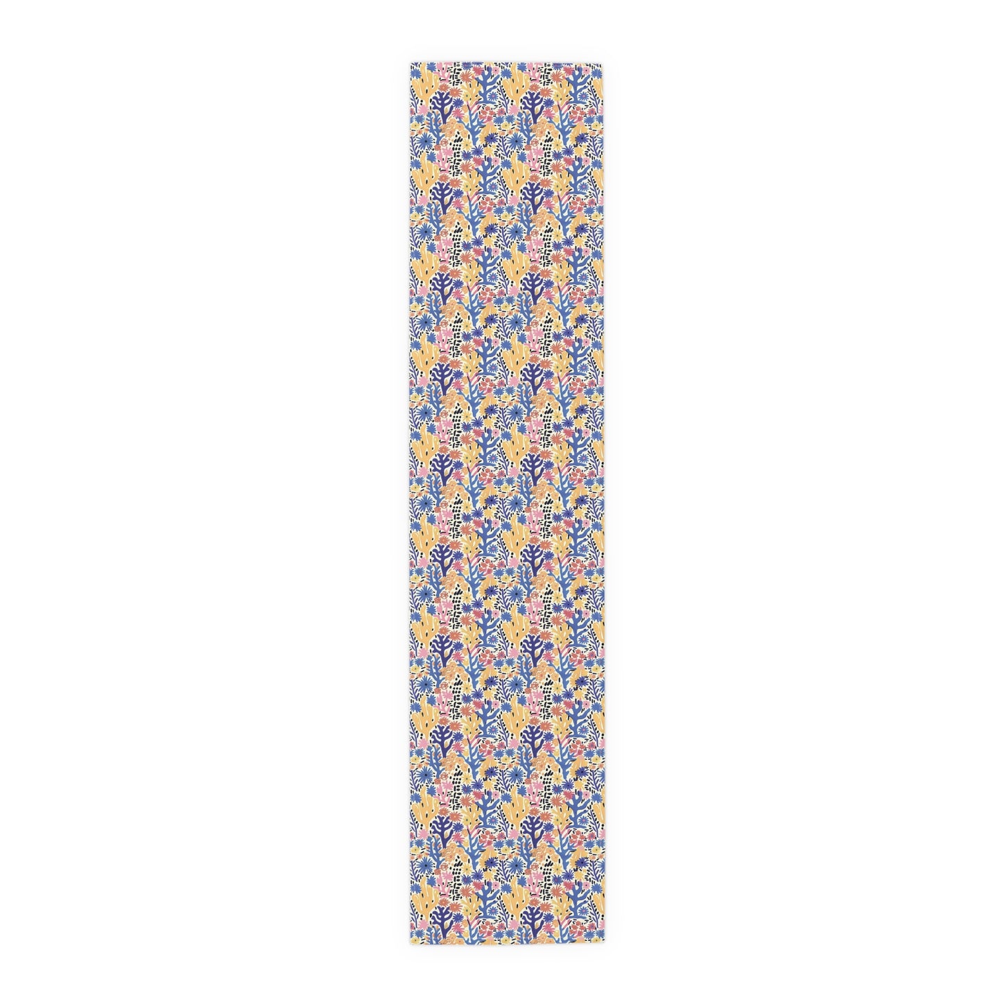 Coral Bloom Harmony Table Runner - Cotton Twill - Available in 2 sizes: 16" x 72" and 16" x 90".