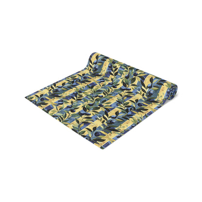 Olive Orchard Stripes Table Runner - Cotton Twill - Available in 2 sizes: 16" x 72" and 16" x 90".