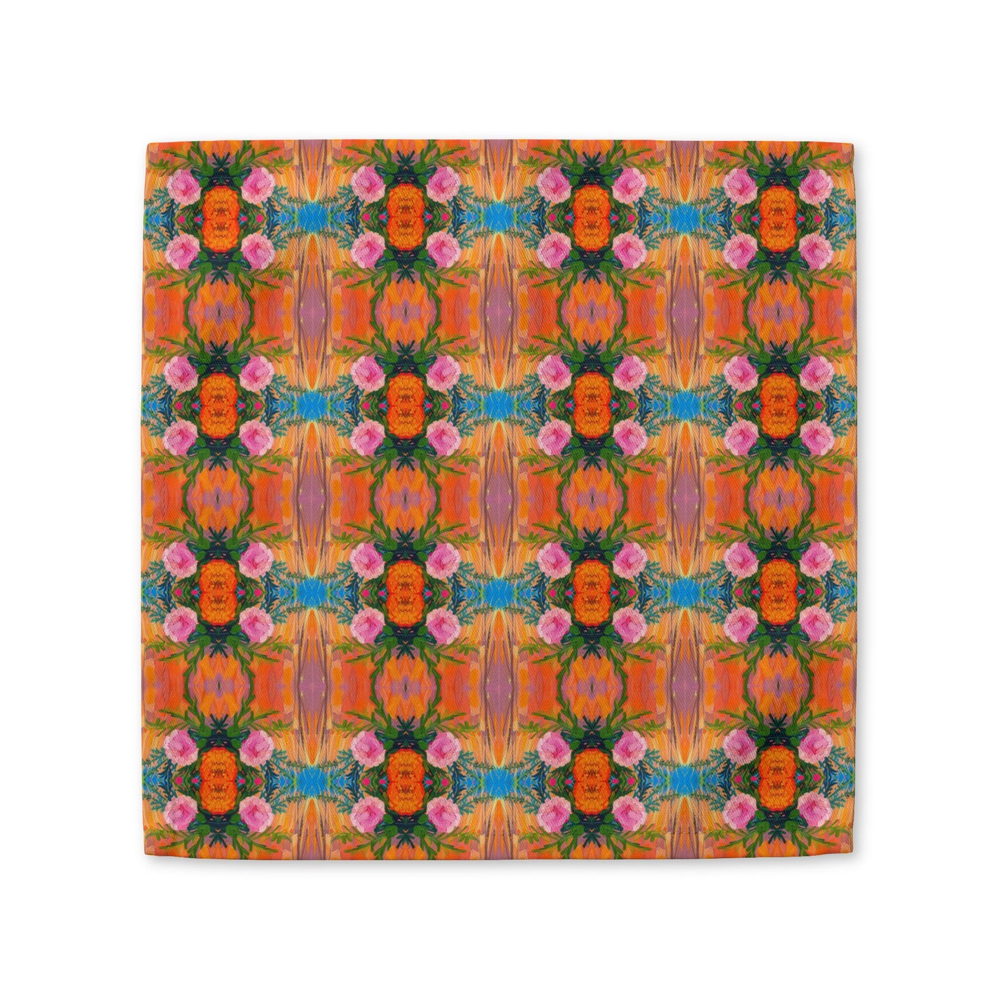 Floral Fiesta Cotton Twill Napkin - Available in 2 sizes: 10'' x 10'' and 22'' x 22''.
