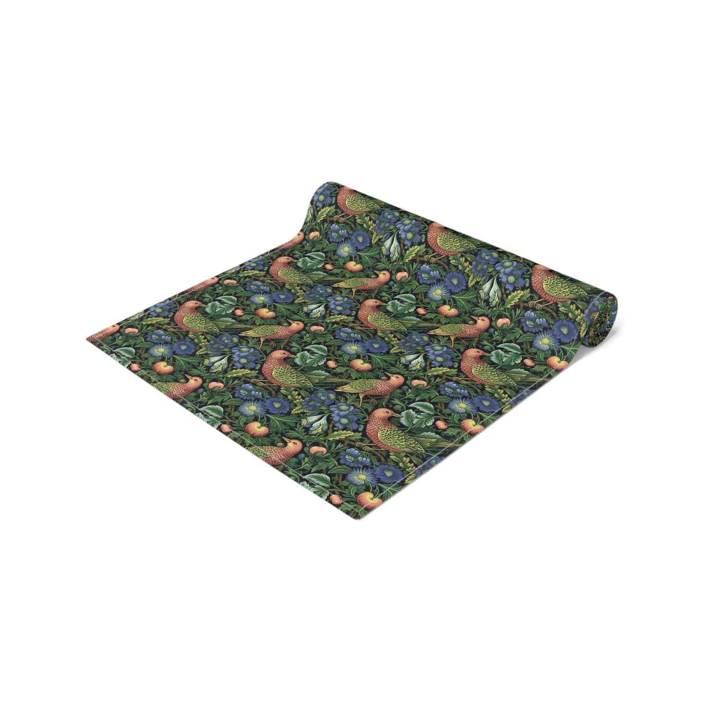Golden Winged Bird Tapestry Table Runner - Cotton Twill - Available in 2 sizes: 16" x 72" and 16" x 90".