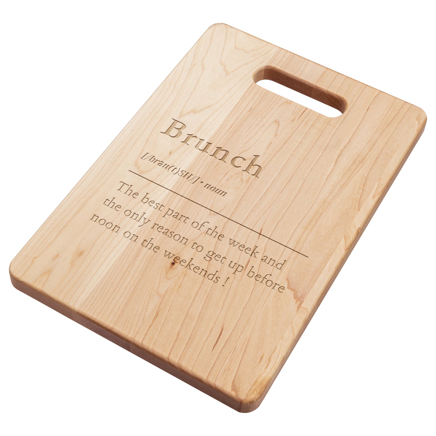 Brunch Maple Cutting Board - Hand-Crafted - Laser-Engraved - Available in 3 sizes.