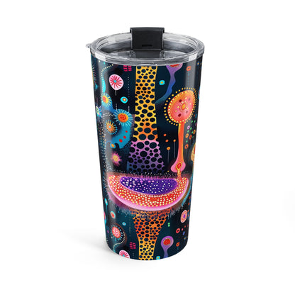 Surreal Seascape Forest insulated tumbler back view