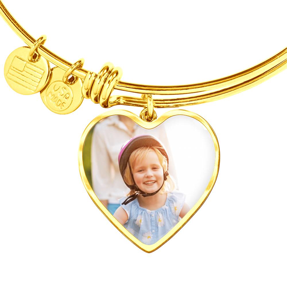 Cherished Memories Heart Bracelet - Personalized Photo & Engraved - A Personalized Keepsake of Love--Crafted with Care, Cherished Forever.