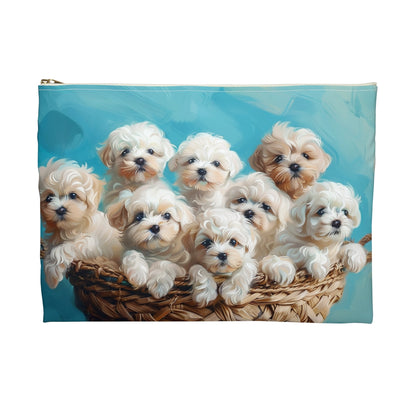 Basket of Puppy Love Accessory Pouch - back view