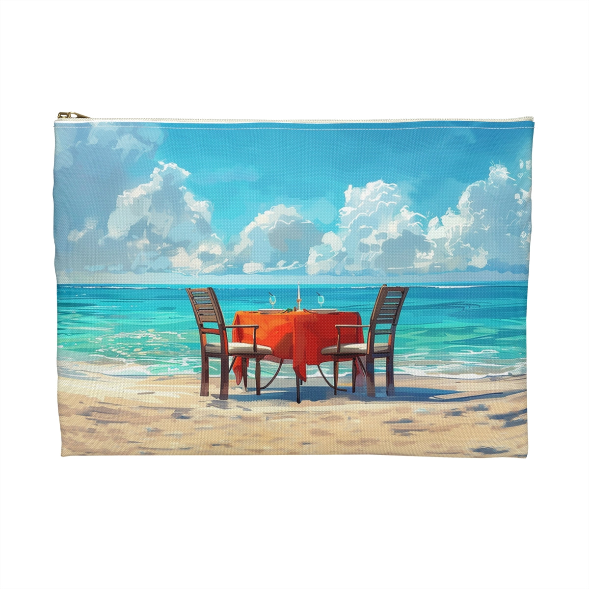 Beachside Dinner Delight Accessory Pouch - back view