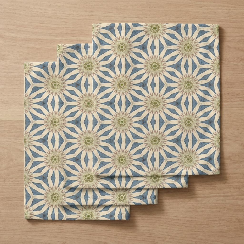 Celestial Harmony dinner napkin set flat lay