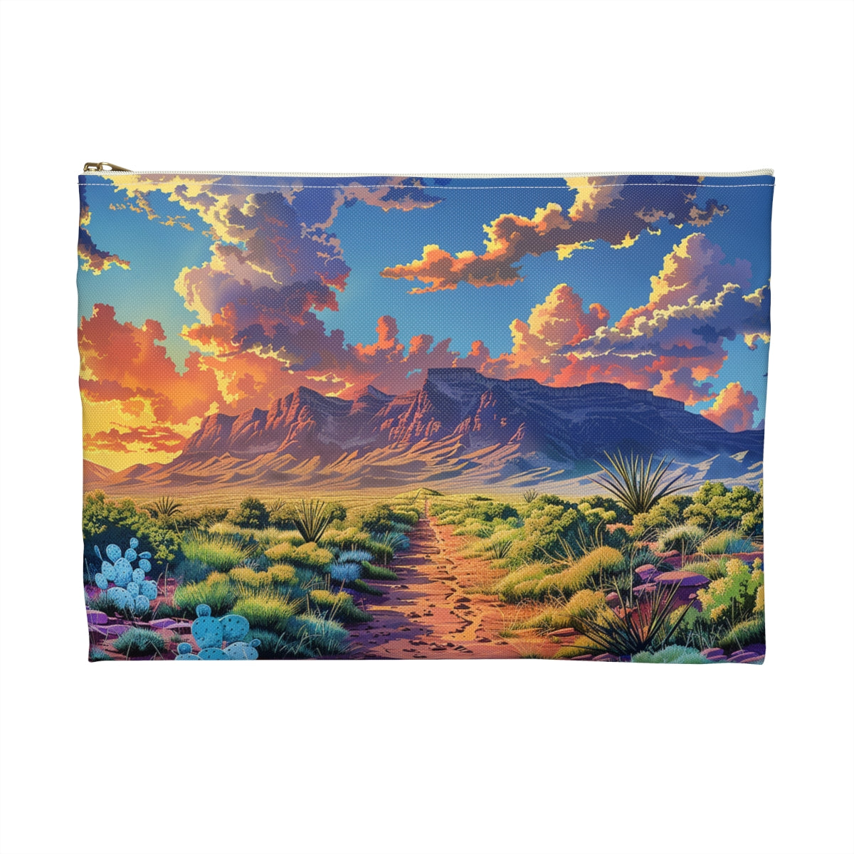 Desert Dusk Journey Accessory Pouch - back view