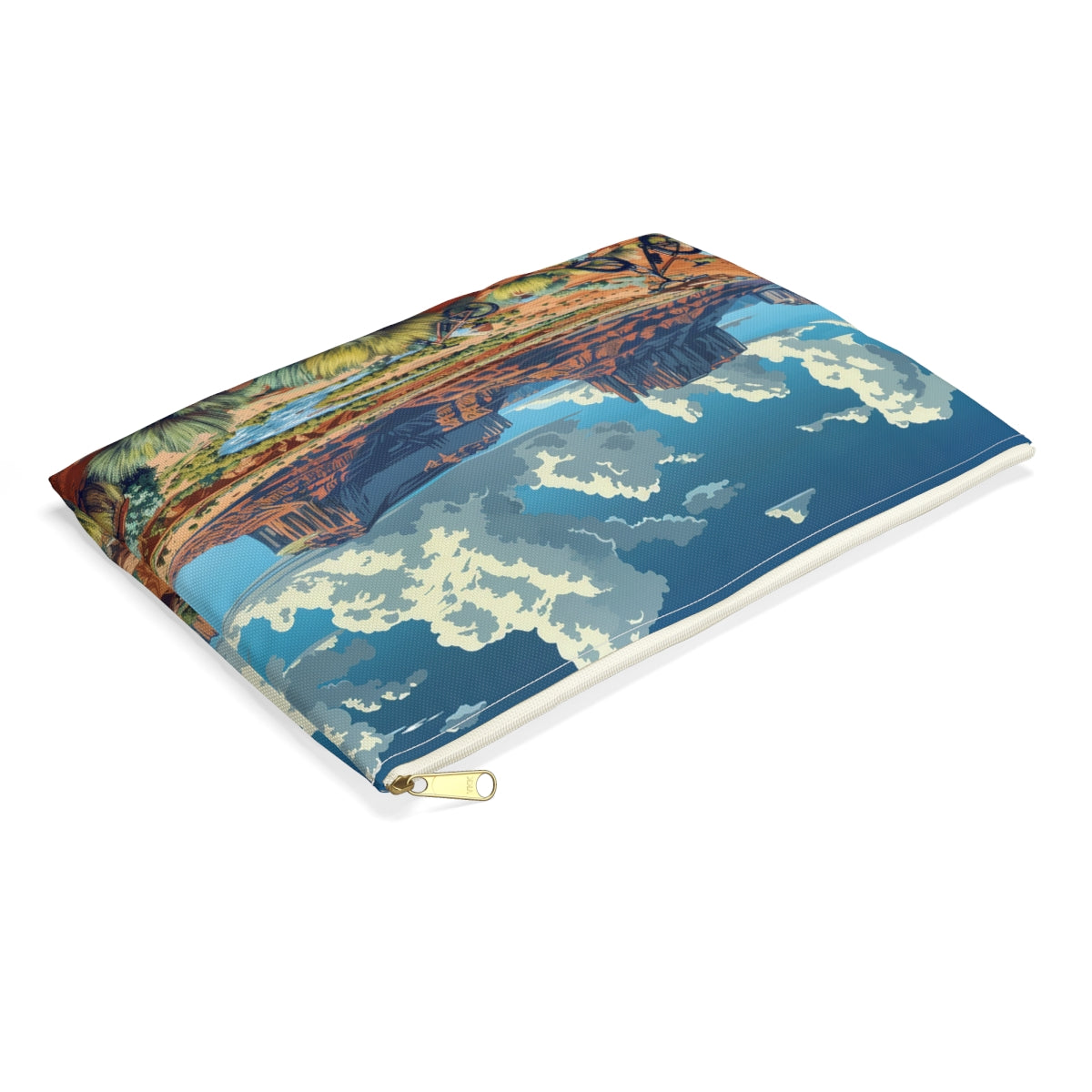 Desert Trails Accessory Pouch - side view, laying flat