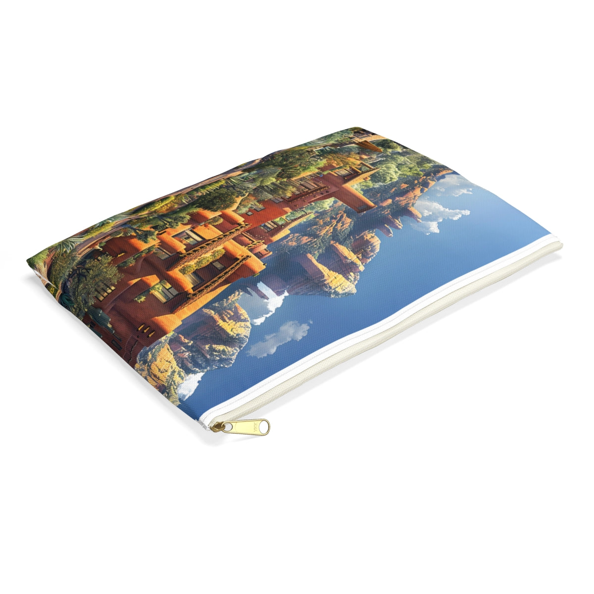 Dreams of Sedona Accessory Pouch - side view, laying flat