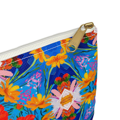 Floral Tapestry Wanderlust Accessory Pouch - close-up detail