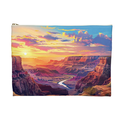 Golden Grand Canyon Glow Accessory Pouch - back view