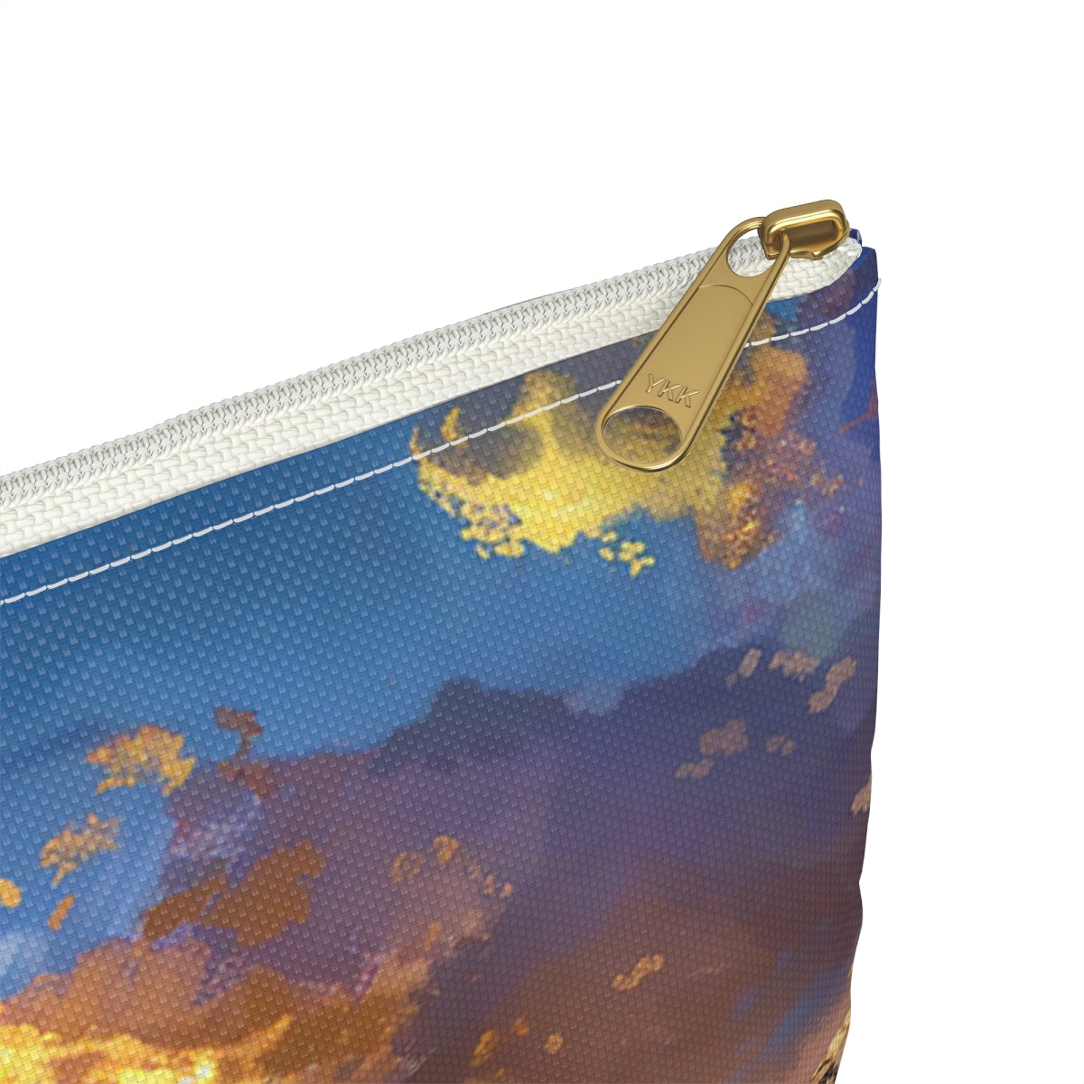 Golden Sunset Ride Accessory Pouch - close-up detail