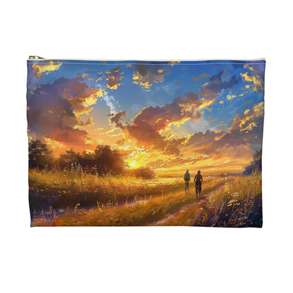 Golden Sunset Ride Accessory Pouch - back view