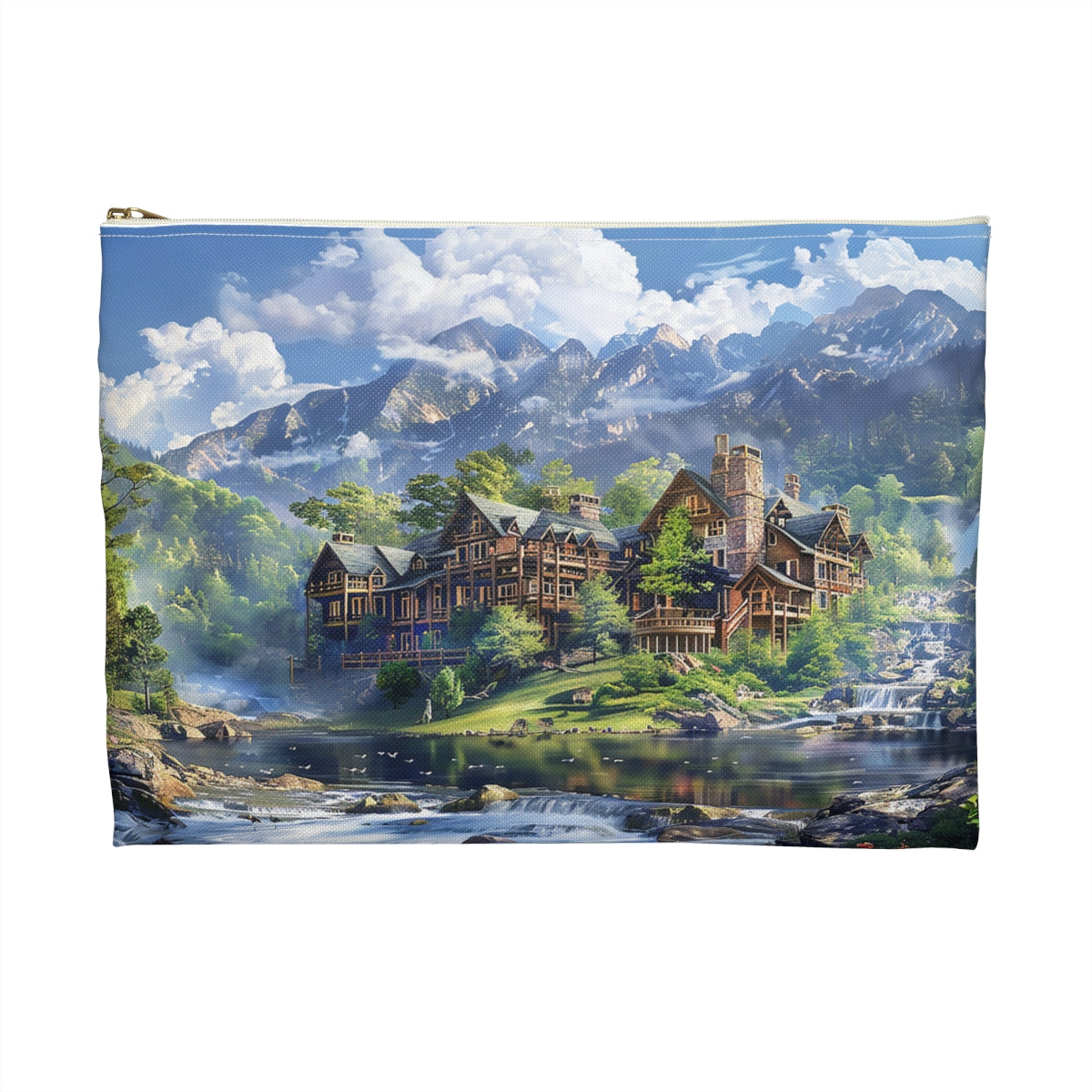 Grand Mountain Lodge Accessory Pouch - back view