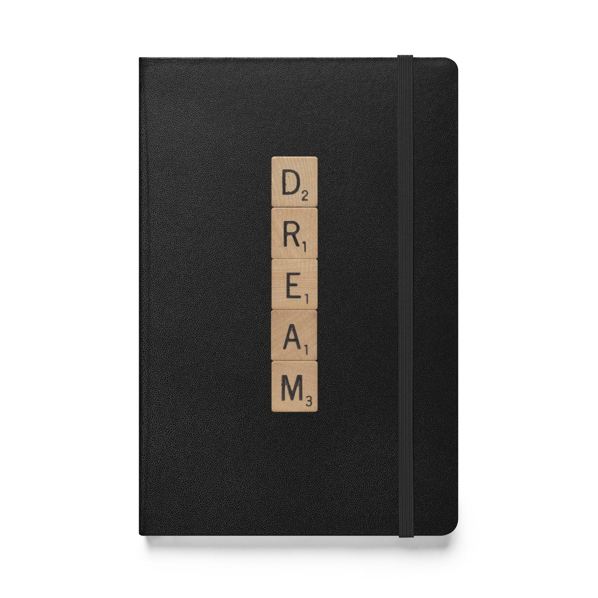 Dream Wooden Letters Hardcover Bound Notebook - Available in 6 colors.