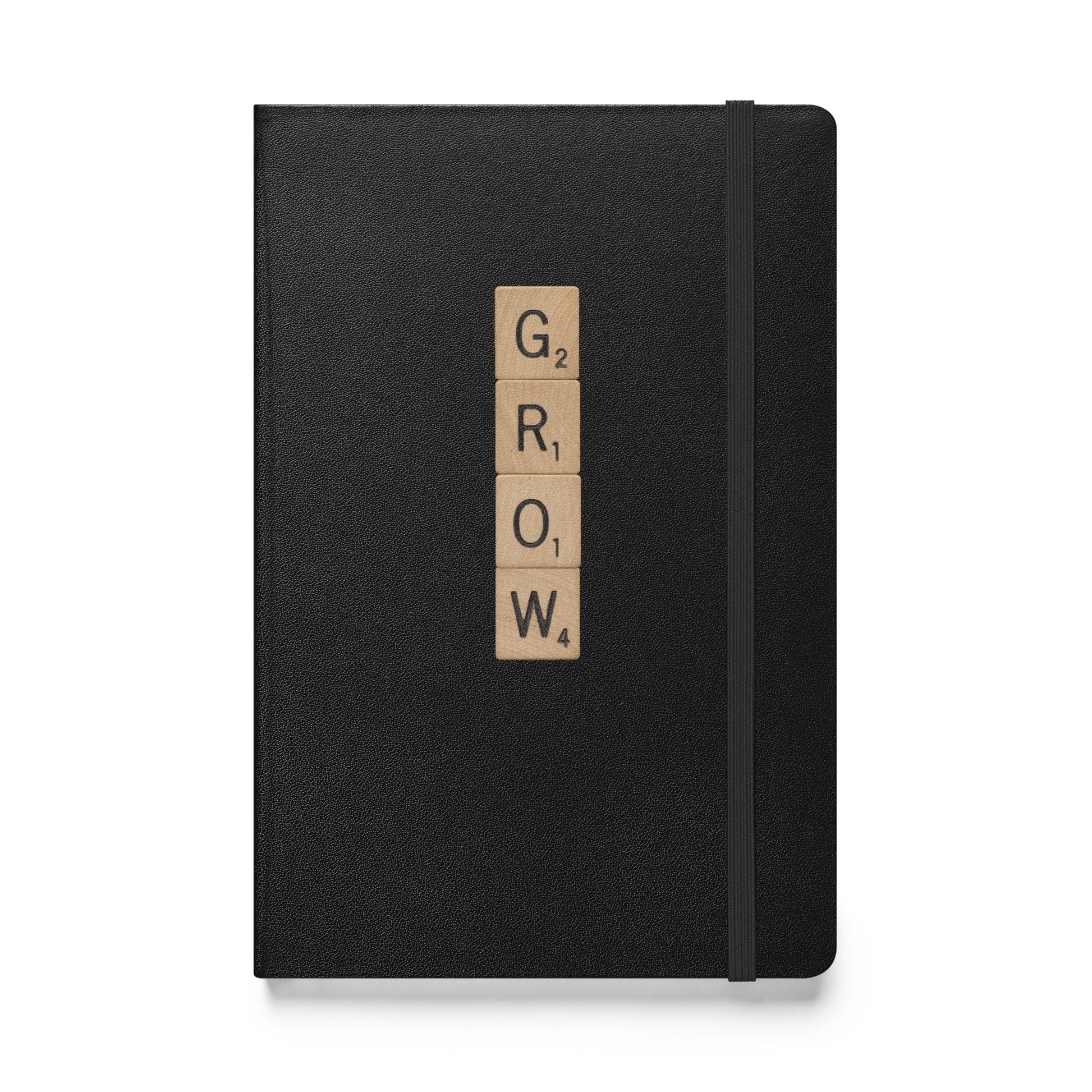 Grow Wooden Letters Hardcover Bound Notebook - Available in 6 colors.