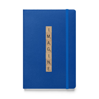 Imagine Wooden Letters Hardcover Bound Notebook - Available in 6 colors.