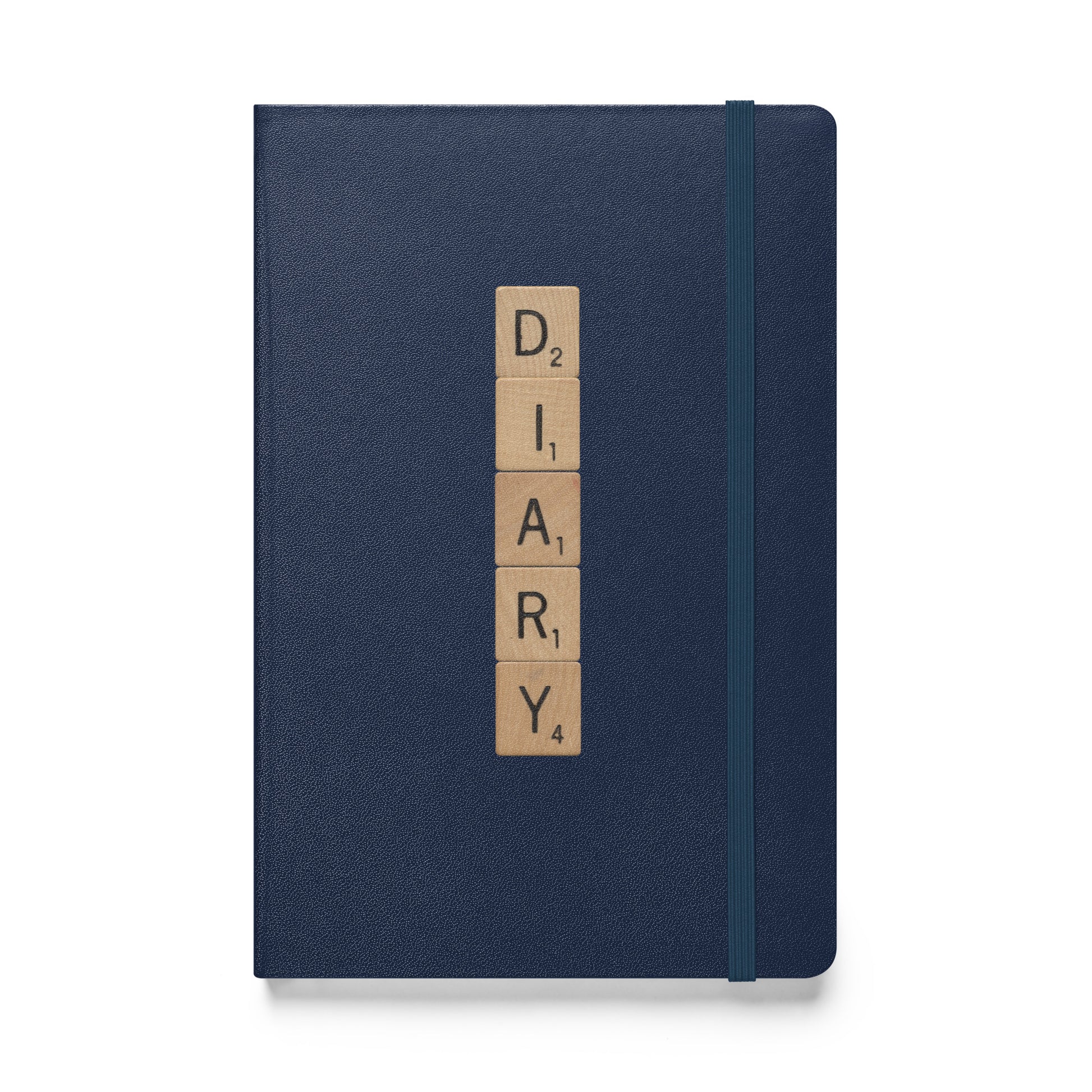 Diary Wooden Letters Hardcover Bound Notebook - Available in 6 colors.