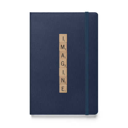 Imagine Wooden Letters Hardcover Bound Notebook - Available in 6 colors.