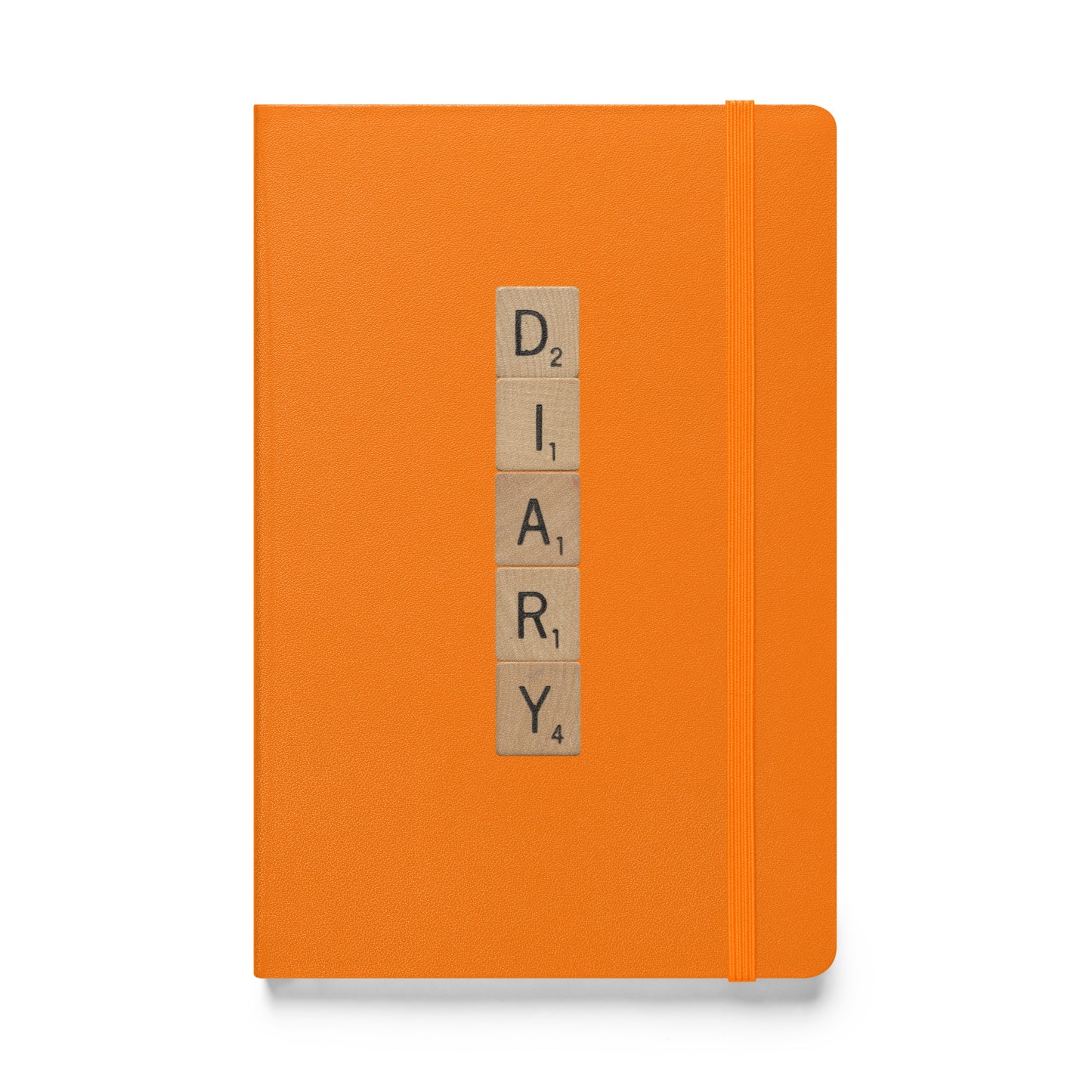 Diary Wooden Letters Hardcover Bound Notebook - Available in 6 colors.
