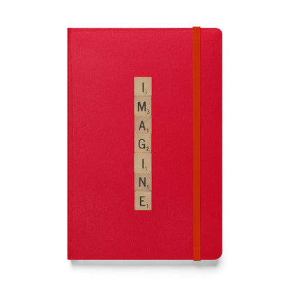 Imagine Wooden Letters Hardcover Bound Notebook - Available in 6 colors.