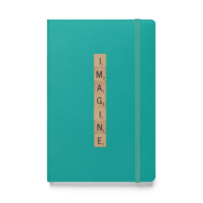Imagine Wooden Letters Hardcover Bound Notebook - Available in 6 colors.