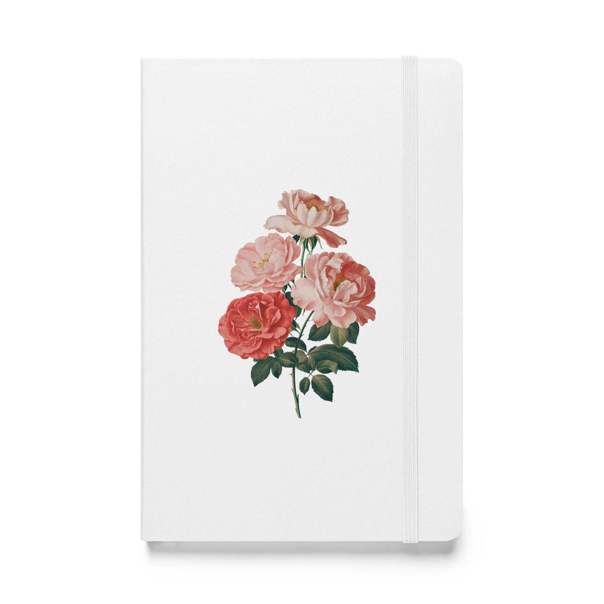 June Birth Month Flower - Rose Hardcover Bound Notebook - Celebrate June with the Beauty of Roses! Available in 4 colors.