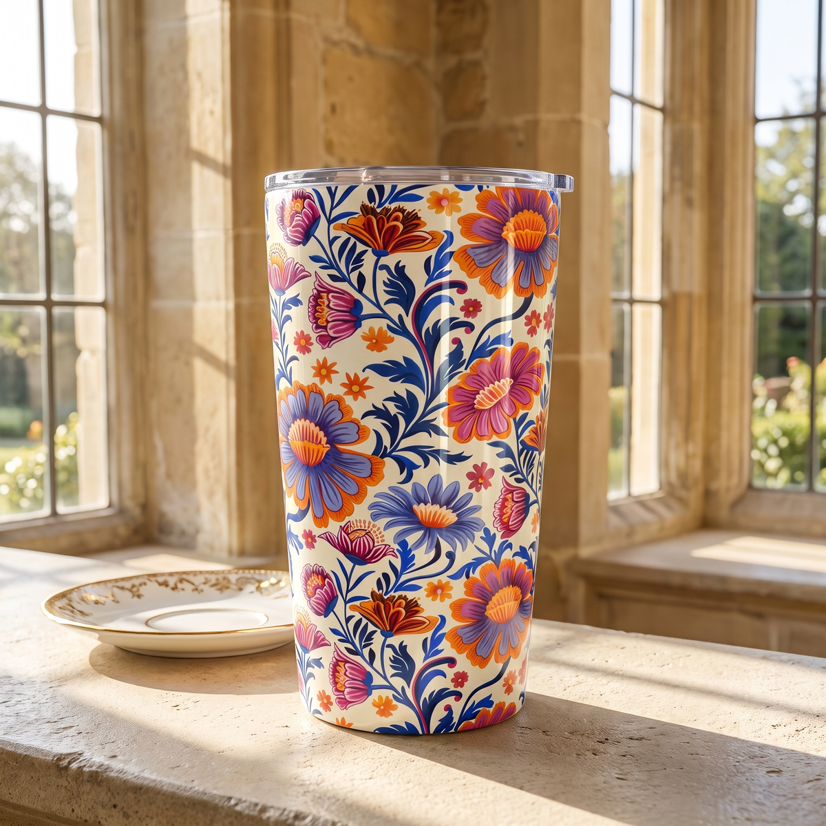 Regal Blossom Insulated Tumbler - 20 oz. Stainless Steel, Glossy Finish