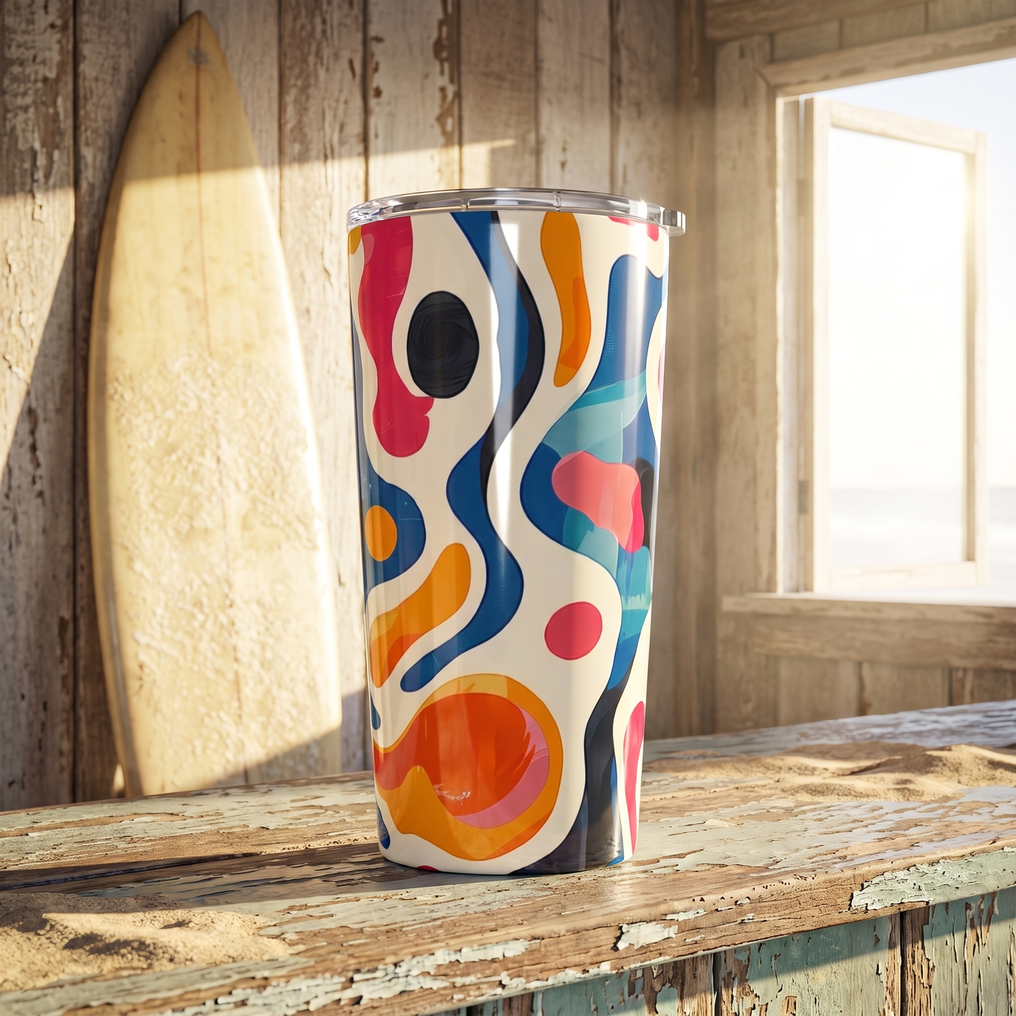 Oceanic Color Splash Insulated Tumbler - 20 oz. Stainless Steel, Glossy Finish