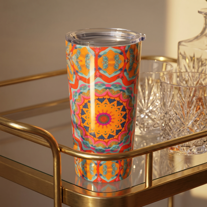 Golden Radiance Insulated Tumbler - 20 oz. Stainless Steel, Glossy Finish