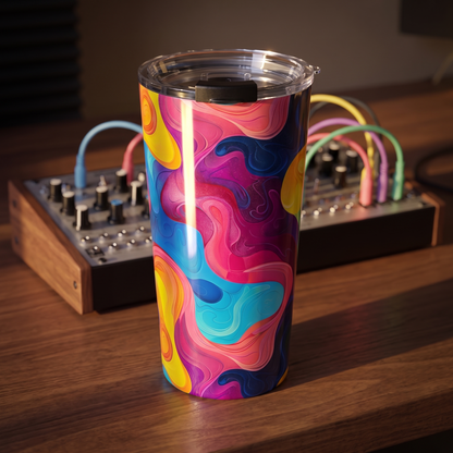 Wavelength Wonder Insulated Tumbler - 20 oz. Stainless Steel, Glossy Finish