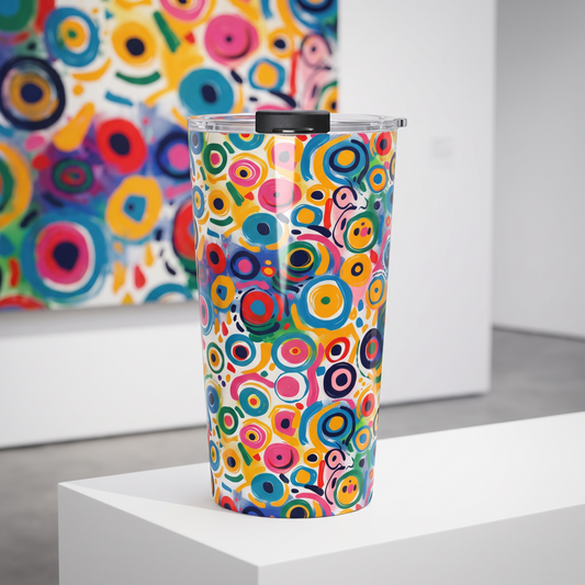 Pop Art Swirls Insulated Tumbler - 20 oz. Stainless Steel, Glossy Finish