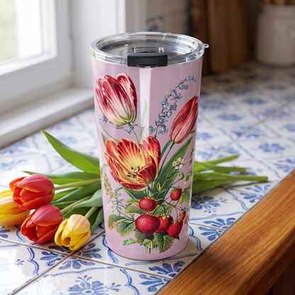 Vintage Tulip Trio Treasure Insulated Tumbler - 20 oz. Stainless Steel, Glossy Finish