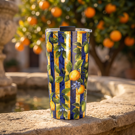 Sunlit Citrus Escape Insulated Tumbler - 20 oz. Stainless Steel, Glossy Finish