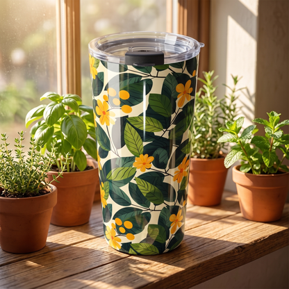Sunshine Vines Insulated Tumbler - 20 oz. Stainless Steel, Glossy Finish