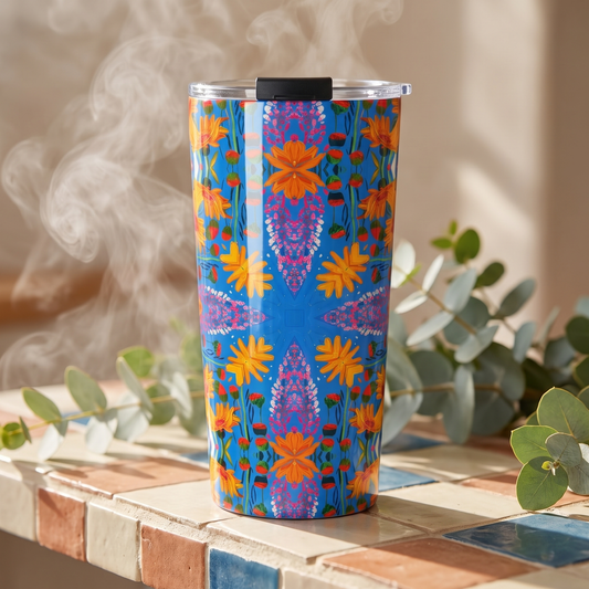 Blooming Mosaic Voyage Insulated Tumbler - 20 oz. Stainless Steel, Glossy Finish