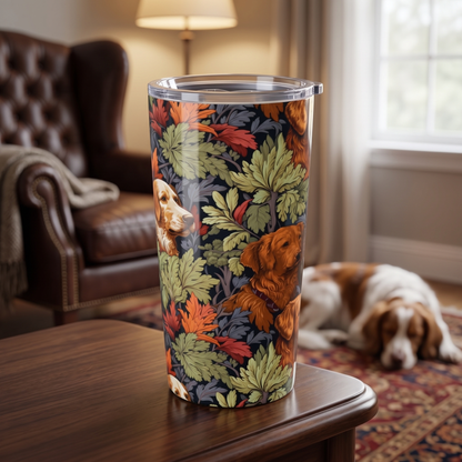 Classic English Dog Tapestry Insulated Tumbler - 20 oz. Stainless Steel, Glossy Finish