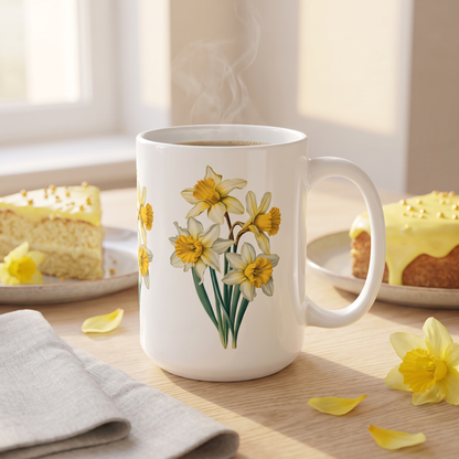 March Birth Month Flower Daffodil mug lifestyle photo