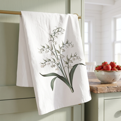 May Birth Month Flower Lily of the Valley towel lifestyle photo